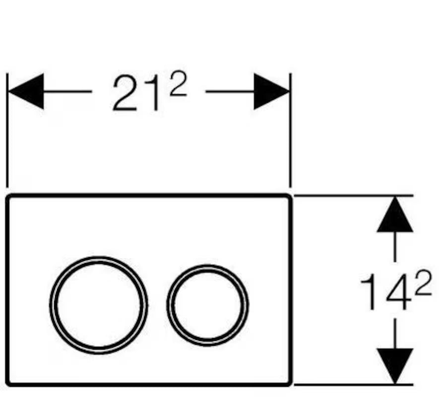 Bijela kromirana dvokoličinska tipka za aktiviranje Geberit Omega20 pro za podžbukni vodokotlić Geberit Omega.