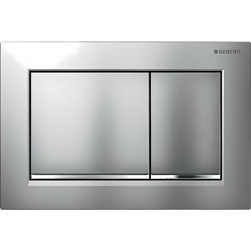 Tipka za Aktiviranje Geberit Omega30 pro 2 količine ispiranja u mat kromu sa sjajnom trakom