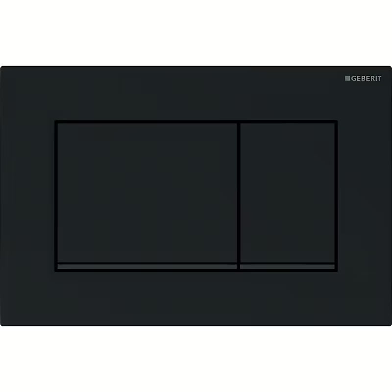 Crne tipka za aktiviranje Geberit Sigma pro za podžbukni vodokotlić, sjajne s mat trakom.