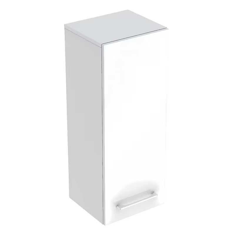 Bijeli viseća kupaonski ormarić Geberit Selnova 33x29,7x85 cm sa sjajnom lakiranom površinom