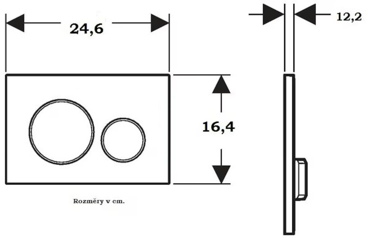 Geberit Sigma20 tipka za aktiviranje od nehrđajućeg čelika pro za ispiranje podžbuknih vodokotlića Geberit Sigma