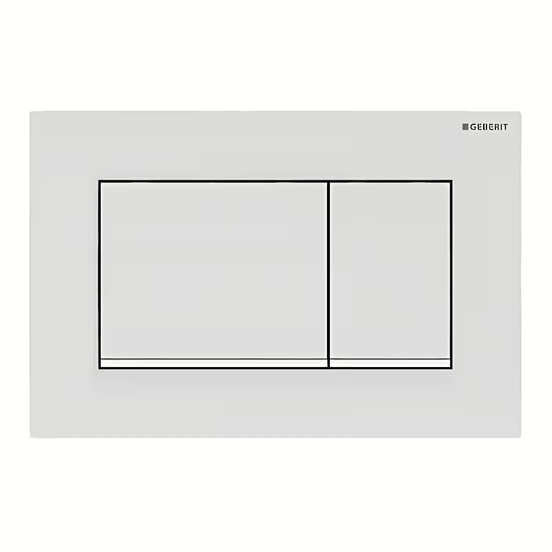 Geberit Sigma30 tipka za aktiviranje pro za podžbukni vodokotlić u mat bijeloj boji sa sjajnom bijelom trakom