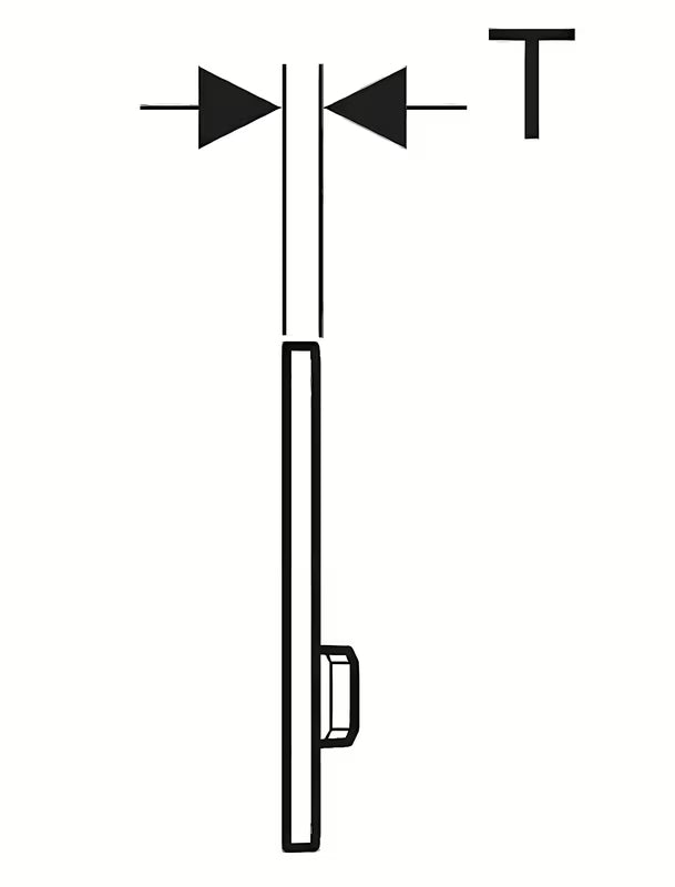 Kromirana tipka za aktiviranje Geberit Sigma50 pro za podžbukne vodokotliće Geberit Sigma s dvokoličinskim ispiranjem.