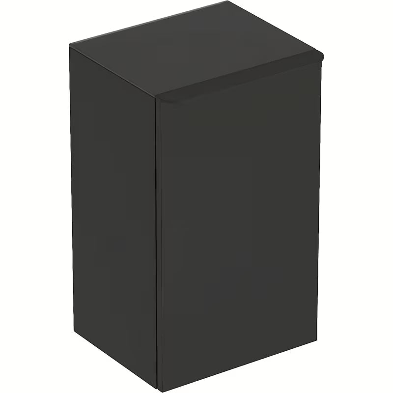 Viseća niska kupaonski ormarić Geberit Smyle Square 36x60x32,6 cm u antracit dekoru lava.