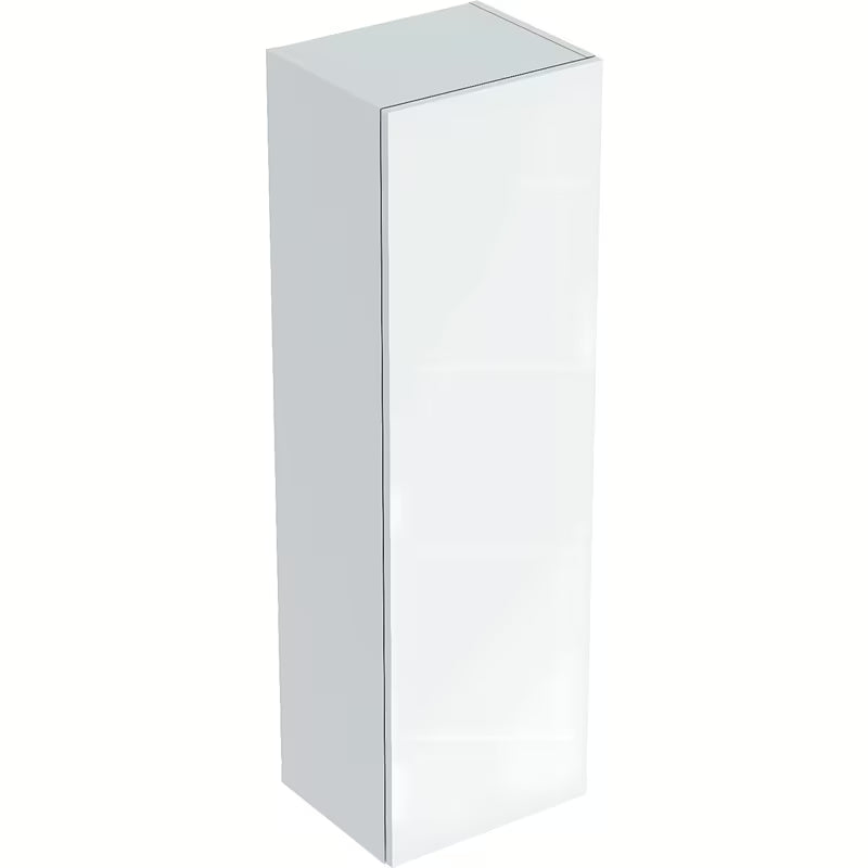 Bijeli viseća visoka kupaonski ormarić Geberit Smyle Square 36x118x30 cm