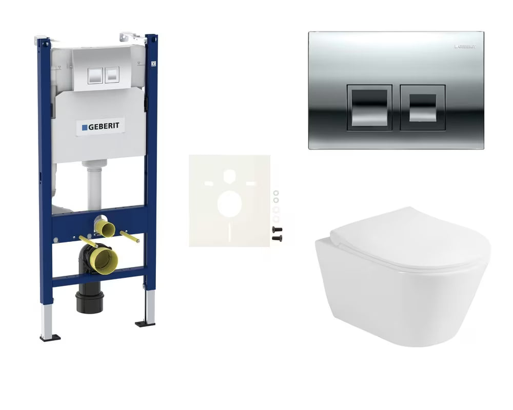 Viseći WC set Glacera Ava s instalacijskim modulom Geberit Duofix pro za predzidnu ugradnju