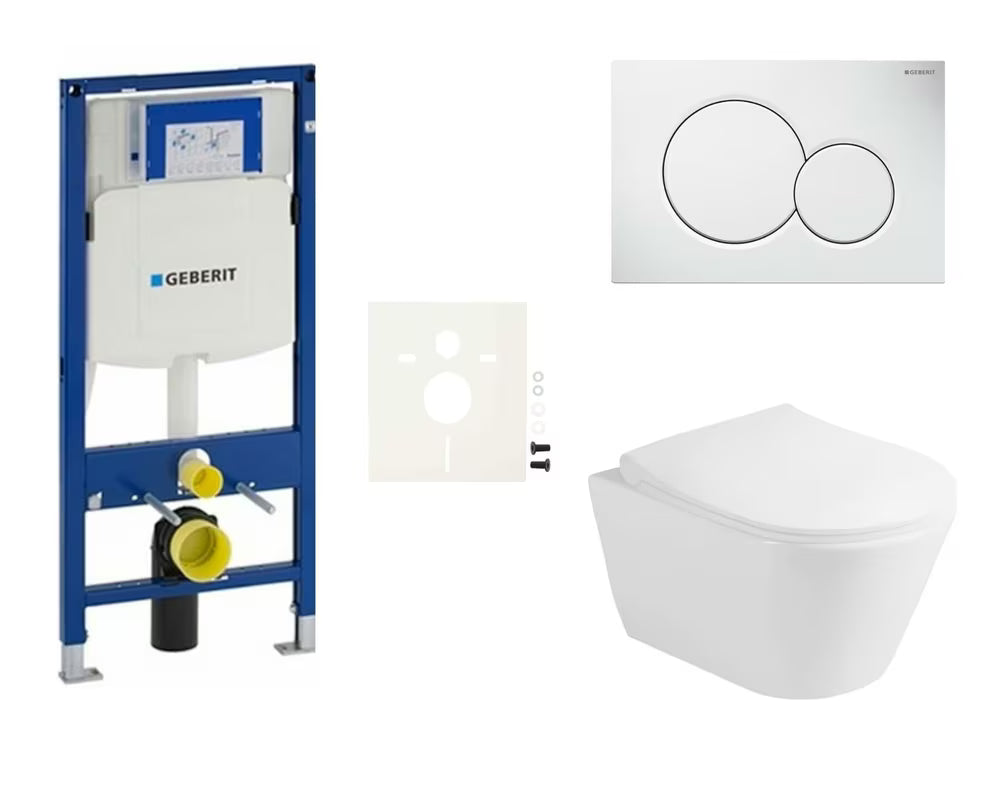 Viseći WC set Glacera Ava s instalacijskim modulom Geberit Duofix pro za predzidnu ugradnju