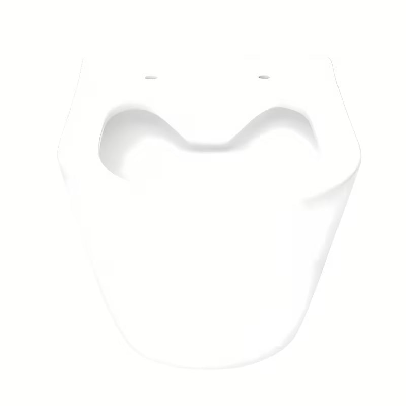 Glacera Ava compact viseća WC školjka bez sustava za ispiranje u bijeloj boji sa skrivenim pričvršćenjem.