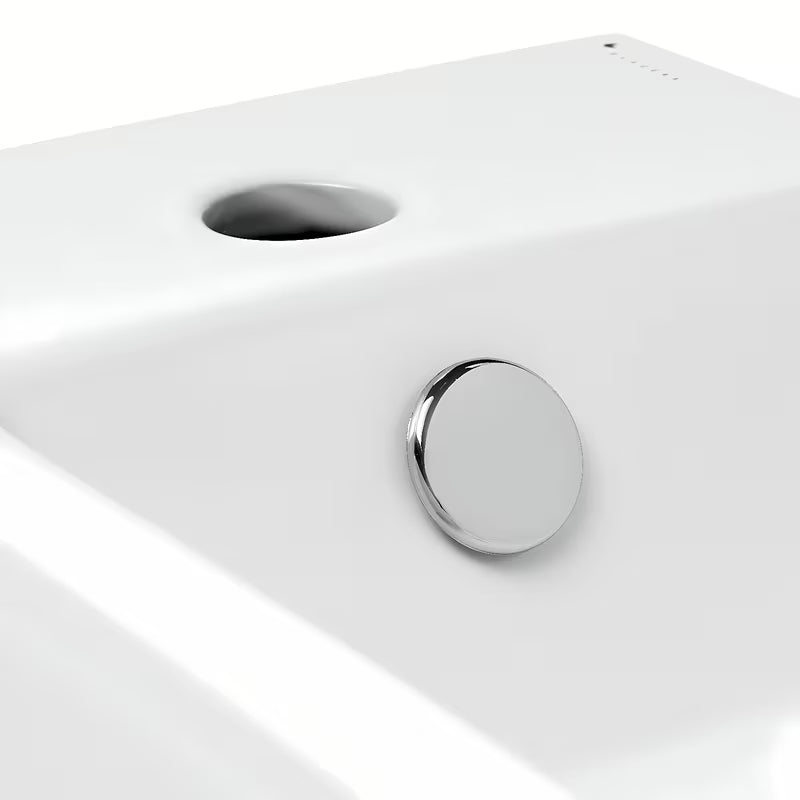 Bijeli keramički mali umivaonik Glacera Bigio 50 x 25 cm s otvorom pro za slavinu lijevo