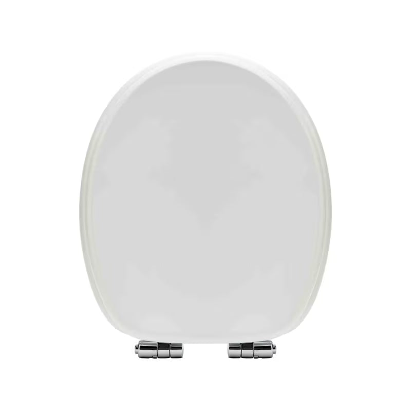 Bijela WC daska Glacera od MDF-a s tehnologijom soft Close i mesinganim šarkama