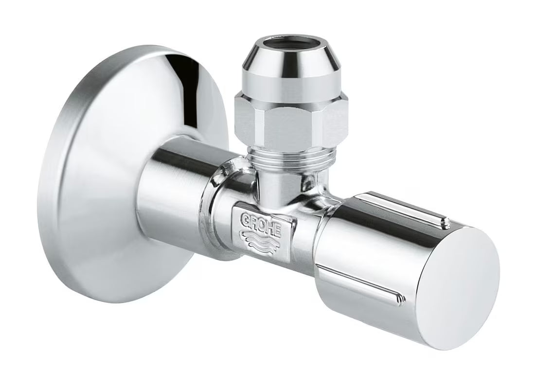 Grohe kutni ventil s pokrivnom kapicom u krom izvedbi pro zidni priključak DN 15