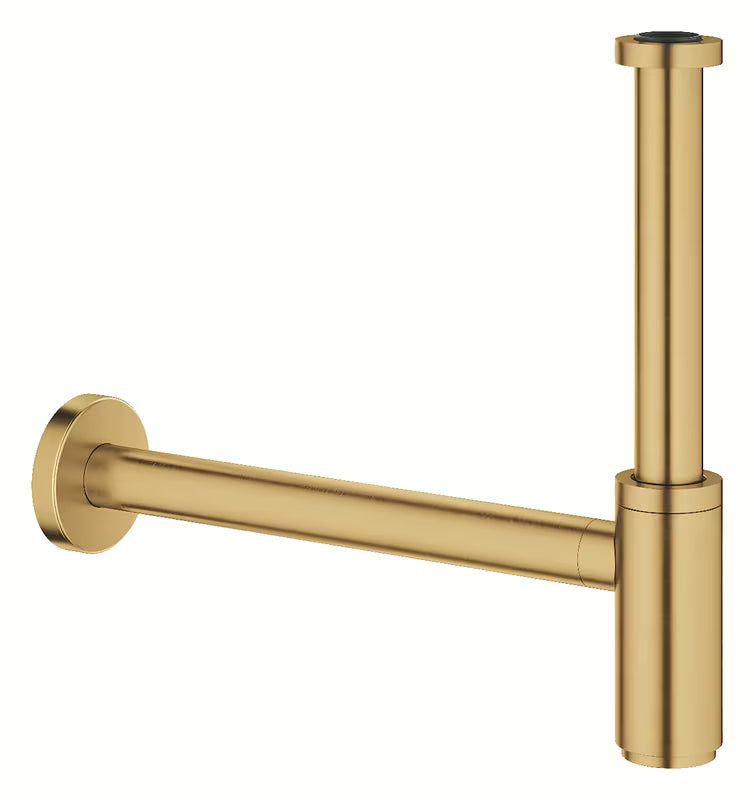 Sifon za Umivaonik Grohe Cool Sunrise brushed od mesinga s velikom kliznom rozetom i površinom GROHE StarLight