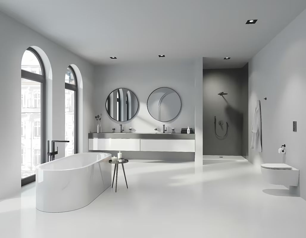 Tipka za ispiranje tipka Grohe Arena Cosmopolitan S u boji brušeni Hard Graphite pro podžbukni vodokotlići