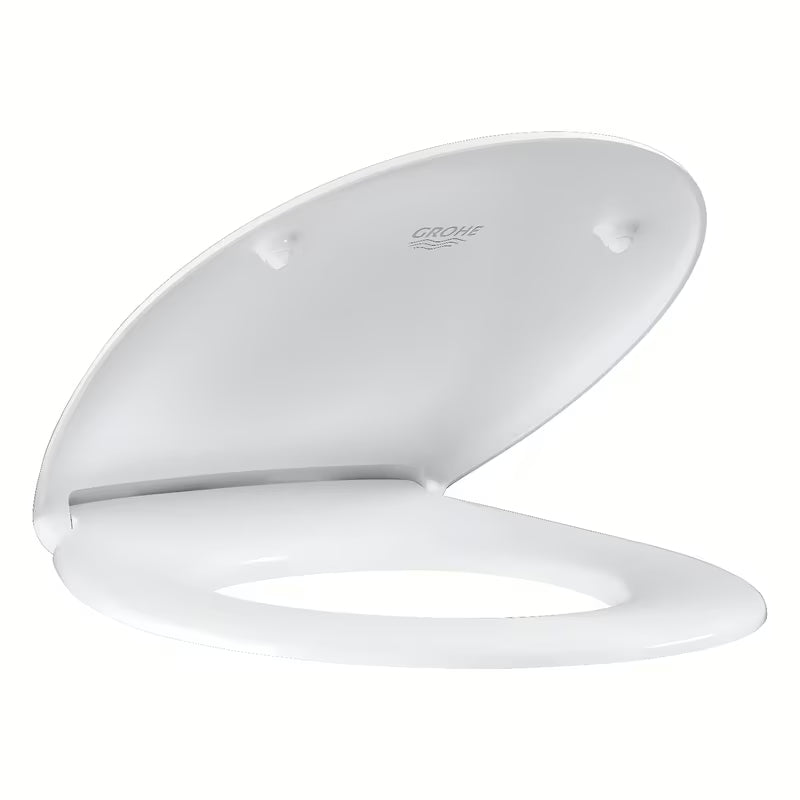 Bijela WC daska Grohe Bau Ceramic od duroplasta s brzim otpuštanjem i šarkama od nehrđajućeg čelika
