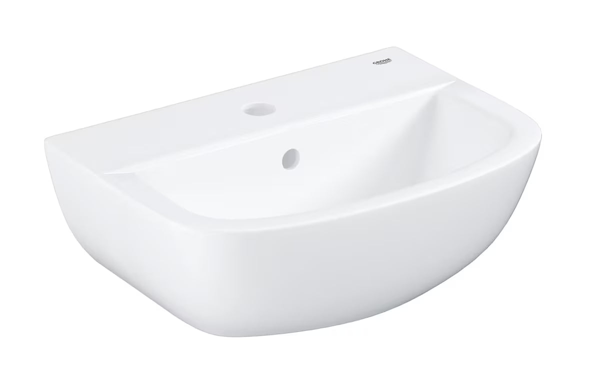 Viseće mali umivaonik Grohe Bau Ceramic 45 453 × 354 mm u boji alpine white s preljevom