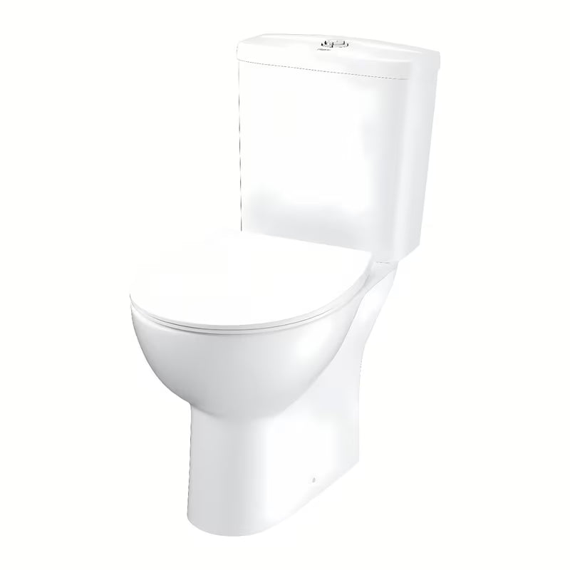 Bijeli WC kombi Grohe Bau Ceramic s Rimless školjkom i slim sjedalom soft Close