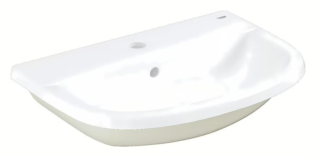 Ugradbeni umivaonik Grohe Bau Ceramic 55 u boji alpine white s preljevom i otvorom za pro slavinu