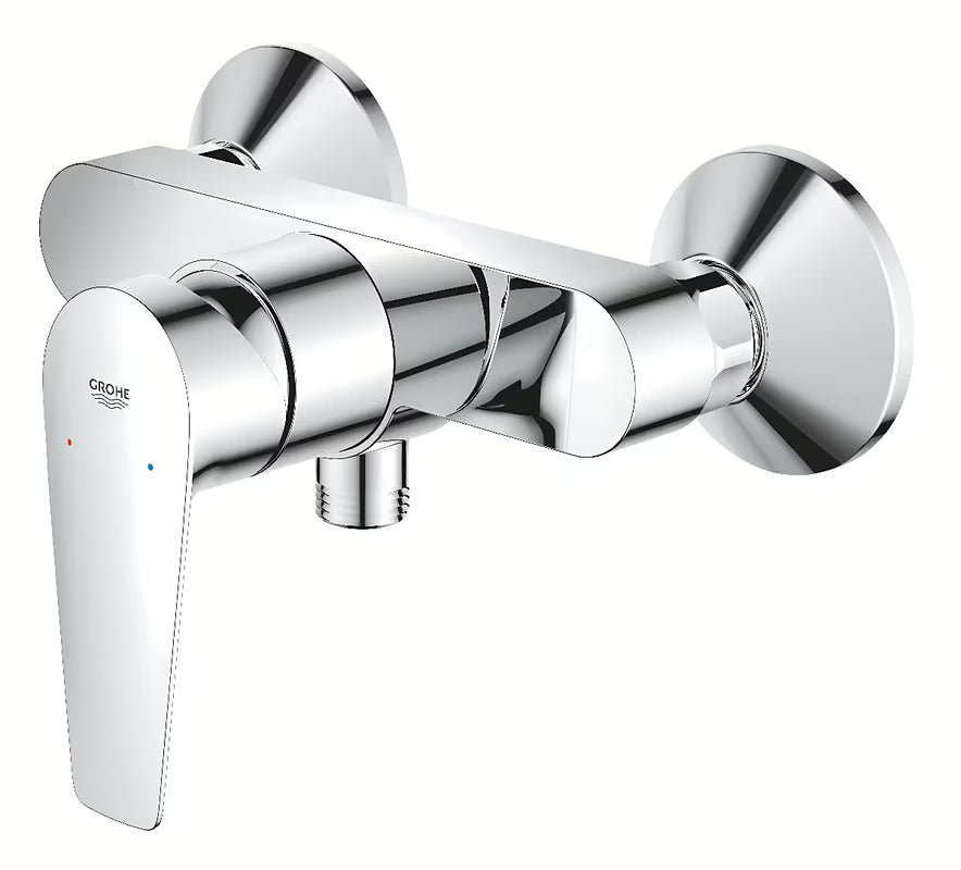 Jednoručna Baterija zidna miješalica za tuš Grohe bauedge u krom izvedbi bez tuš seta
