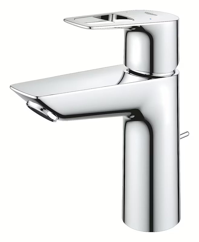 Kromirana jednoručna baterija stojeća miješalica za umivaonik Grohe bauloop s odvodom