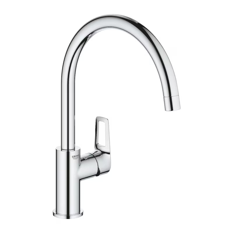 Kromirana jednoručna baterija miješalica za sudoper Grohe bauloop s visokim zakretnim izljevom