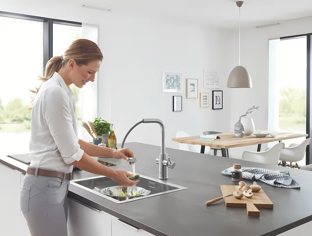 Grohe Blue Home miješalica za sudoper supersteel s funkcijom filtracije i hladnjakom pro za gaziranu vodu