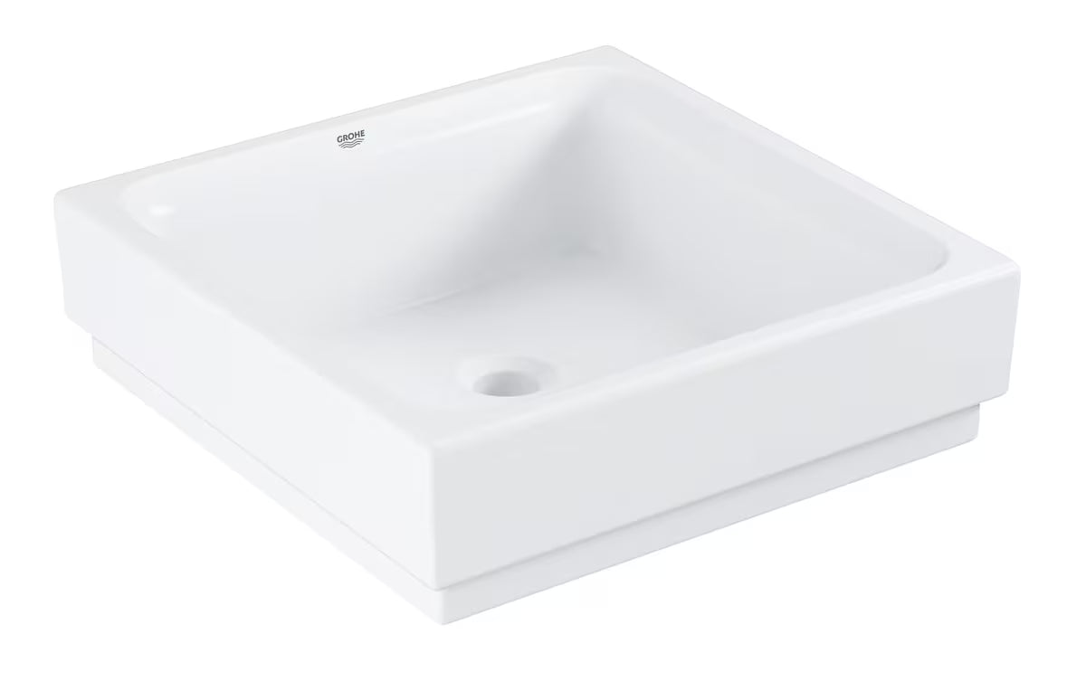 Bijeli keramički umivaonik na ploču Grohe Cube Ceramic 40x40 cm bez preljeva