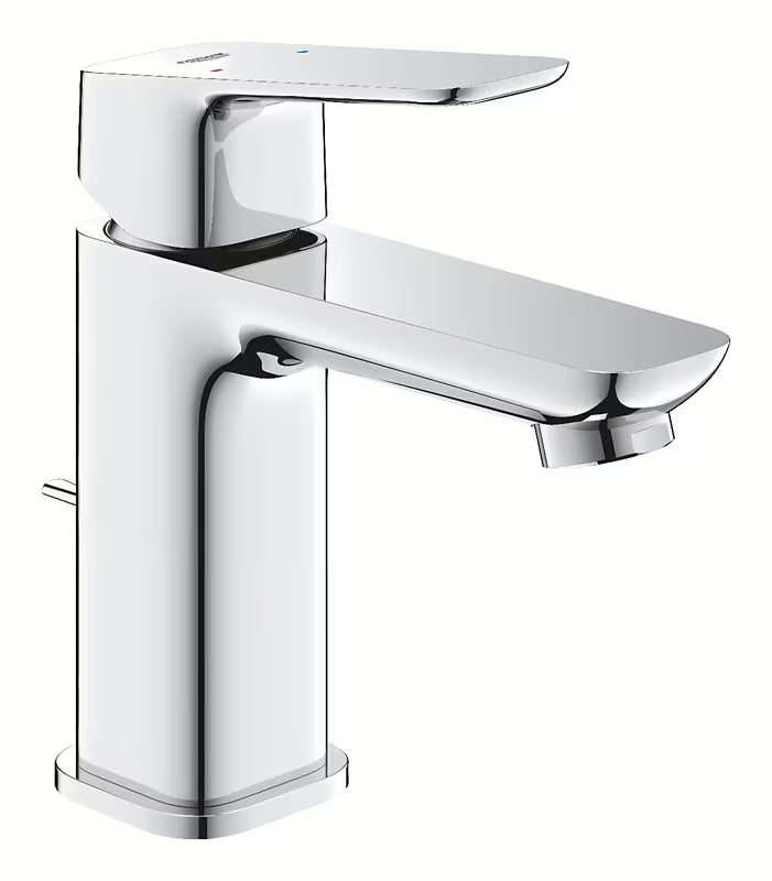 Kromirana jednoručna baterija miješalica za umivaonik Grohe Cubeo s odvodom u sjajnoj izvedbi