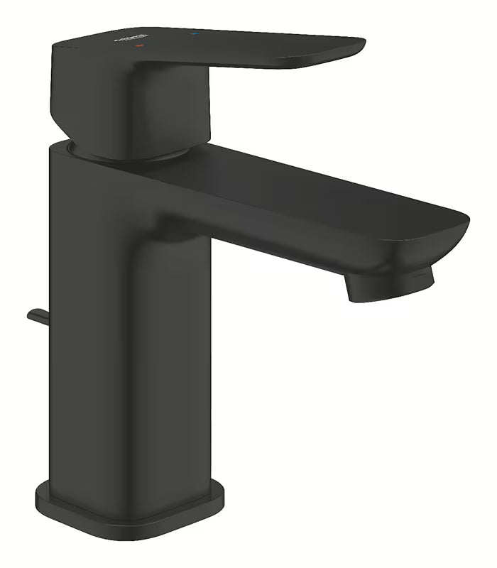 Grohe Cubeo umivaonička jednoručna baterija slavina u mat crnoj boji s odvodom