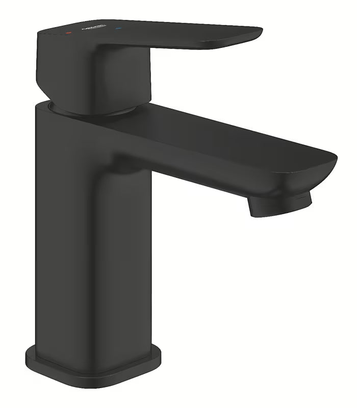 Grohe Cubeo umivaonička jednoručna baterija slavina u mat crnoj boji s click‑clack-odvodom