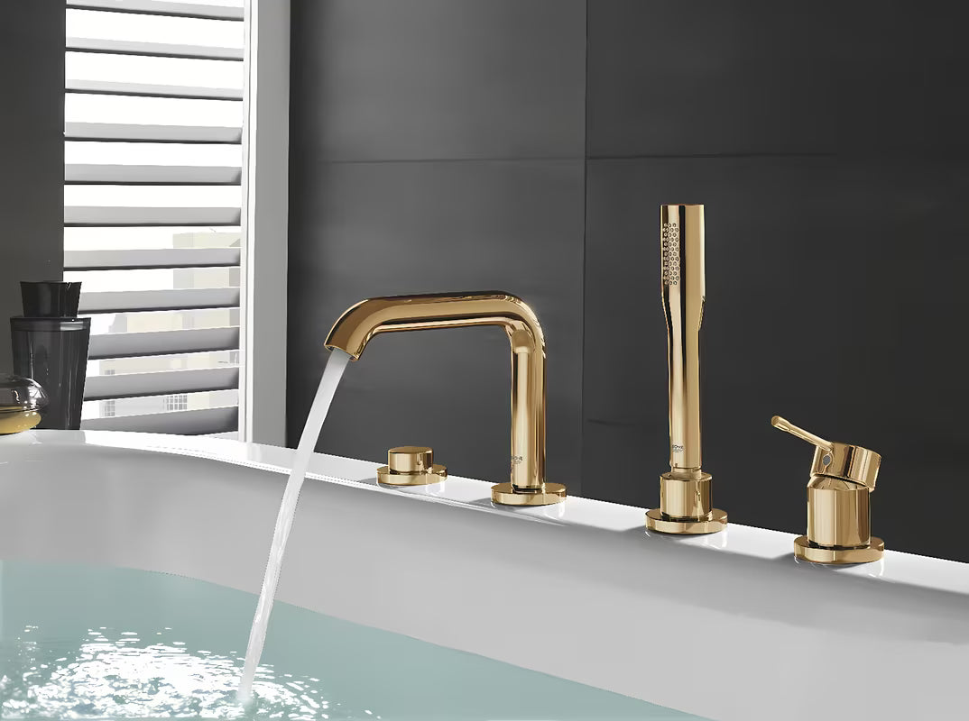 Miješalica za Kadu Grohe Essence New s ručnom tuš slušalicom u završnoj obradi Cool Sunrise