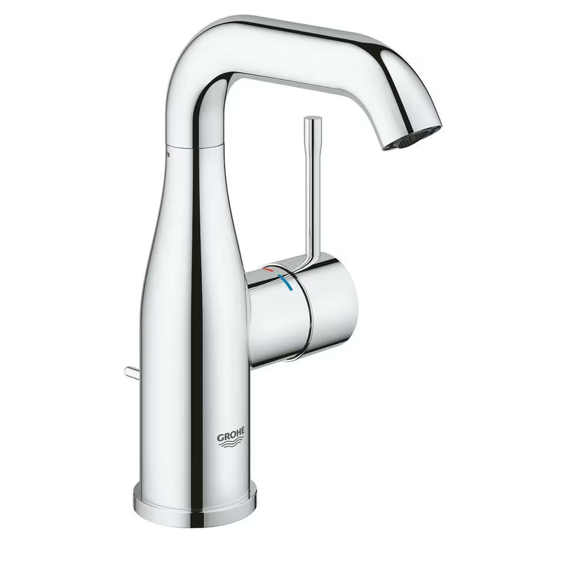 Kromirana miješalica za umivaonik Grohe Essence New s odvodom sa zakretnom izljevnom cijevi