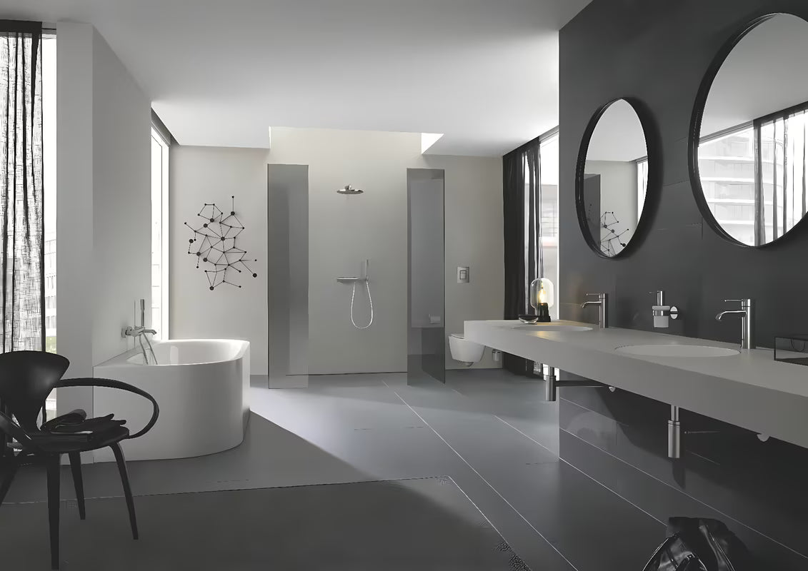 Umivaonička jednoručna baterija slavina Grohe Essence New s visokim izljevom i završnom obradom supersteel.