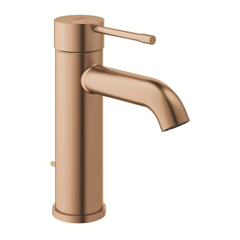 Umivaonička jednoručna baterija slavina Grohe Essence New s visokim izljevom u završnoj obradi Brushed Warm Sunset.