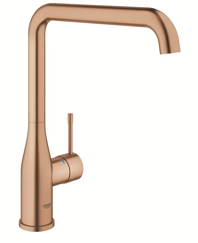 Grohe Essence New miješalica za sudoper s visokim zakretnim izljevom u boji brushed warm sunset