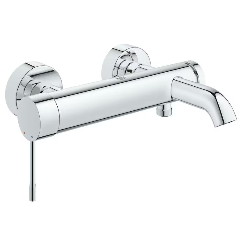 Zidna jednoručna baterija miješalica za kadu Grohe Essence New u kromu s automatskim prebacivačem kada/tuš
