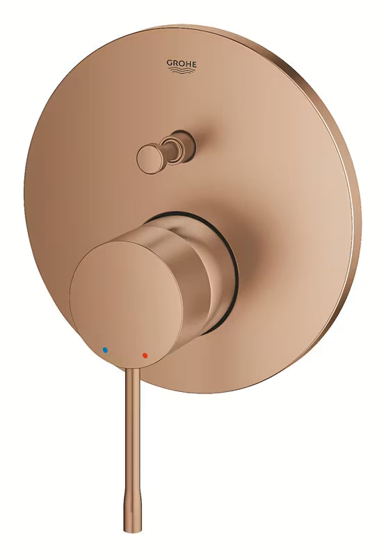 Grohe Essence New podžbukna miješalica za tuš u izvedbi Brushed Warm Sunset s 2-smjernim preklopnikom