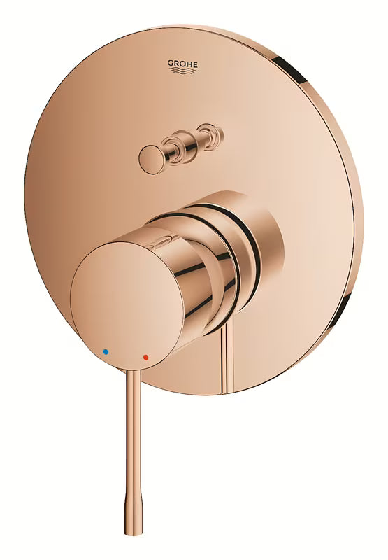 Podžbukna tuš i miješalica za kadu Grohe Essence New u izvedbi warm sunset s 2-smjernim preklopnikom