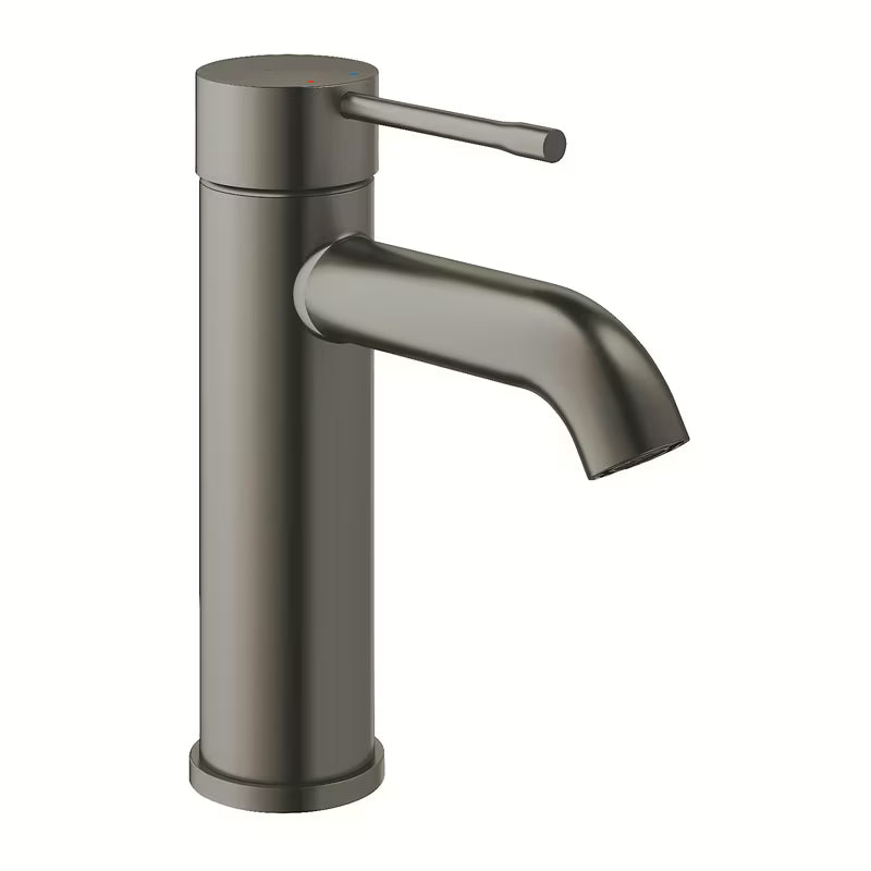 Umivaonička jednoručna baterija slavina Grohe Essence New u izvedbi brushed hard graphite s visokim izljevom bez odvoda.