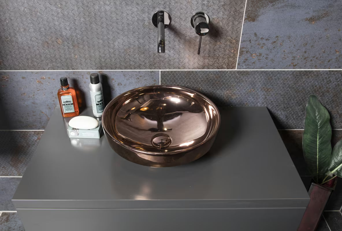 Podžbukna miješalica za umivaonik Grohe Essence New u završnoj obradi Hard Graphite s ručicom