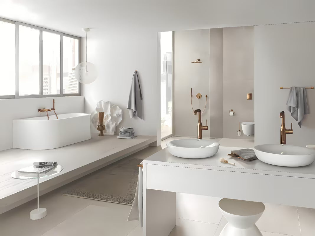 Visoka miješalica za Umivaonik Grohe Essence New u boji warm sunset sa zakretnim izljevom