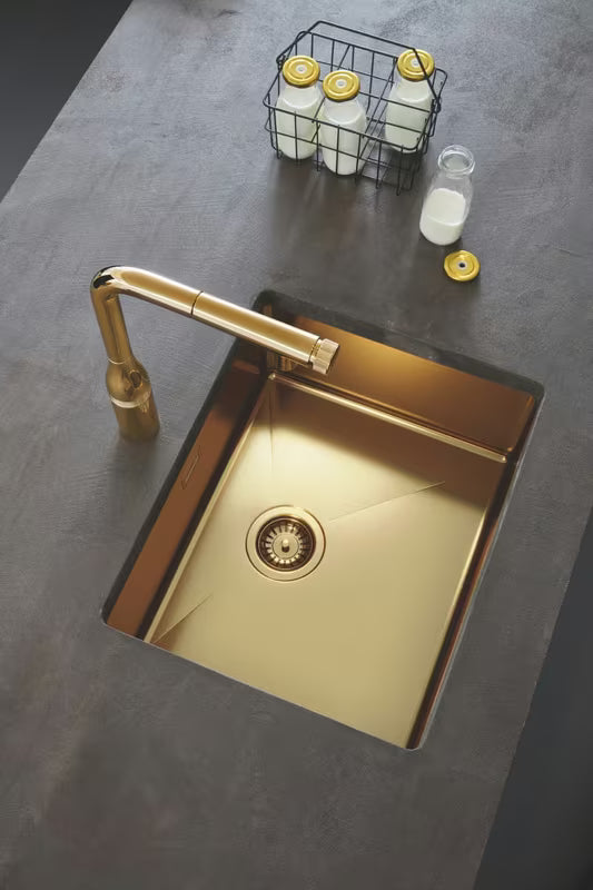 Grohe Essence smartcontrol miješalica za sudoper cool sunrise s izvlačnim tušem i visokim zakretnim izljevom