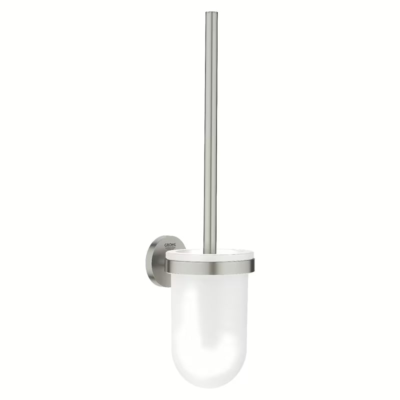 Set WC četke Grohe Essentials u mat izvedbi supersteel sa skrivenim zidnim pričvršćenjem.