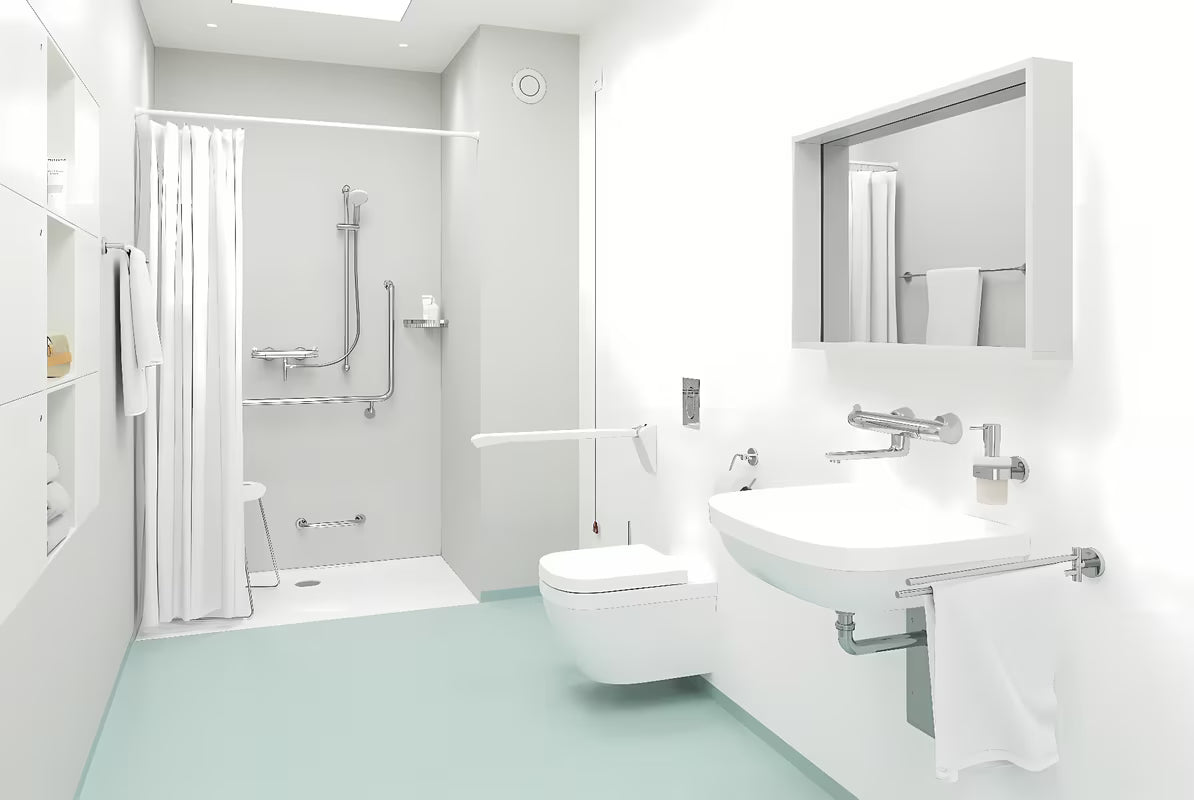 Kromirani držač ručnika Grohe Essentials s dva okretna kraka i skrivenim pričvršćenjem