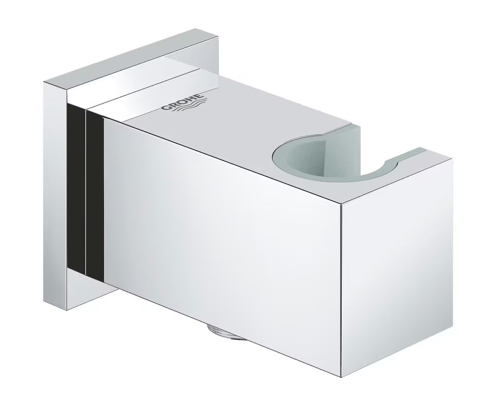 Kromirani podžbukni priključak Grohe Euphoria Cube s držačem tuša četvrtastog dizajna