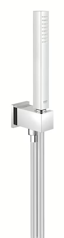Kromirani tuš set Grohe Euphoria Cube s ručnim tušem, zidnim držačem i tuš crijevom