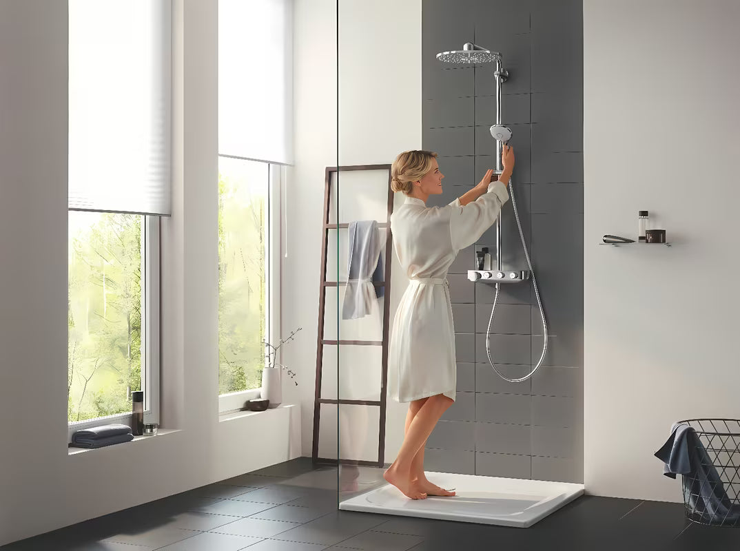 Kromirani tuš sustav Grohe Euphoria smartcontrol s termostatom, nadglavnim tušem i ručnim tušem