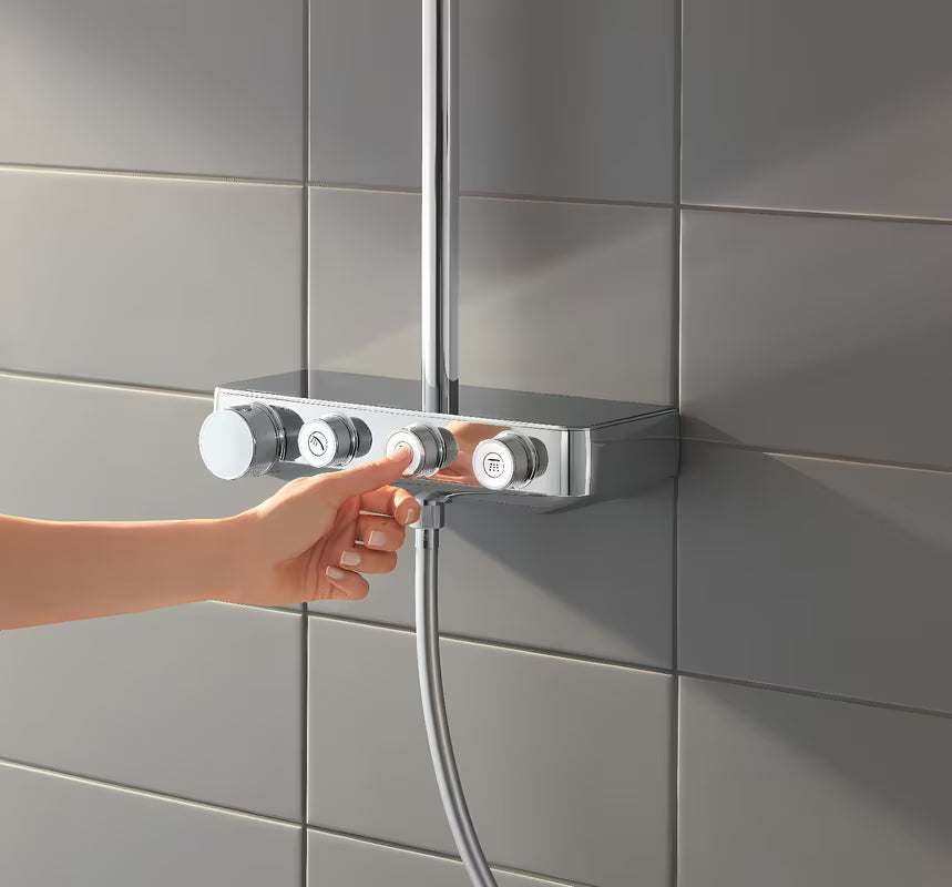 Kromirani tuš sustav Grohe Euphoria smartcontrol s termostatom, nadglavnim tušem i ručnim tušem