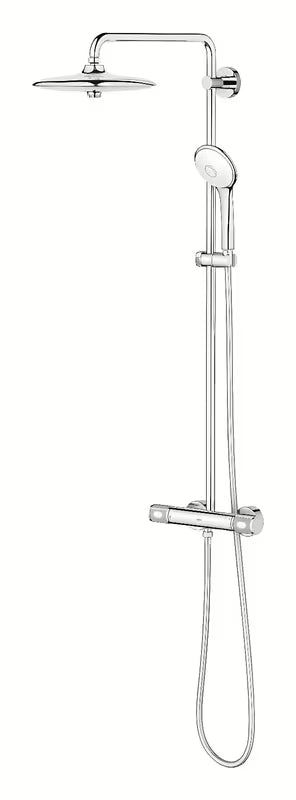 Tuš sustav Grohe Euphoria System s termostatskom miješalicom u krom izvedbi s nadglavnim i ručnim tušem