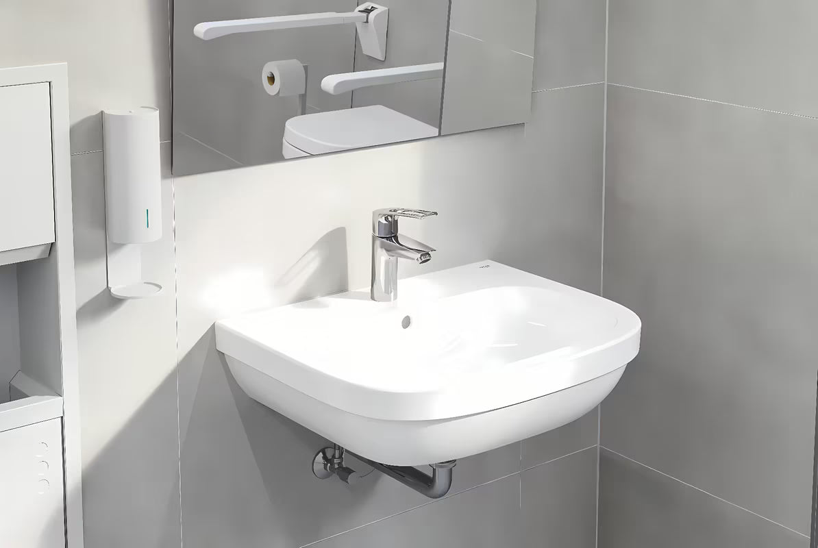 Viseći umivaonik Grohe Euro Ceramic 60 u alpsko bijeloj boji s preljevom i otvorom pro slavinu
