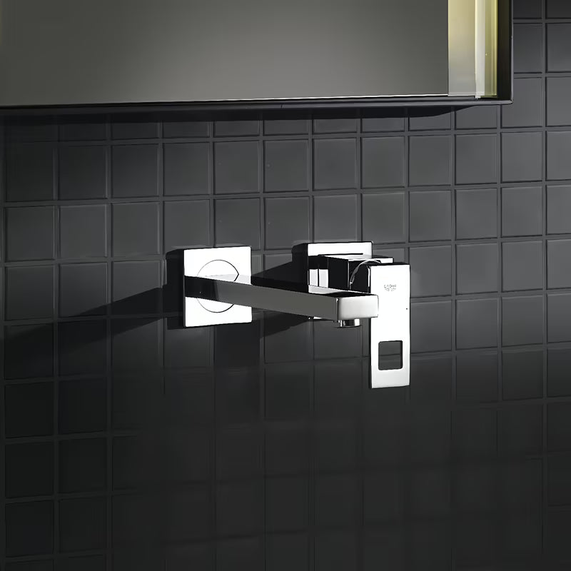 Kromirana podžbukna miješalica za umivaonik Grohe Eurocube u četvrtastom dizajnu
